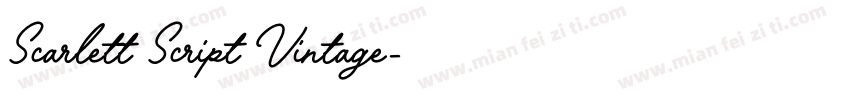 Scarlett Script Vintage字体转换